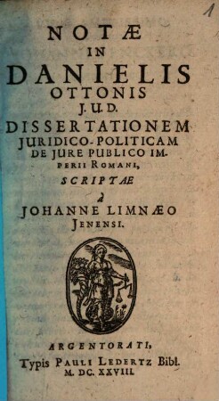 Notae in Danielis Ottonis dissertationem iuridico-politicam de iure publico imperii Romani