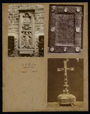 Dom Mariä Himmelfahrt, Hildesheim, Dommuseum, Hildesheim: Grabstein von Bruno, Ratmann-Sakramentar, Kreuz auf Provisurpyxis