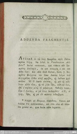 Addenda Fragmentis