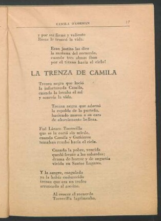 La trenza de Camila