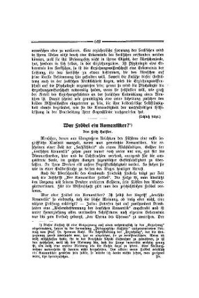 War Fröbel ein Romantiker?