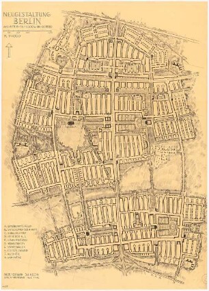 Neugestaltung Berlin, Selchow, Rotberg: Abschnitte 8 und 8 A: Grundplan 1:4000