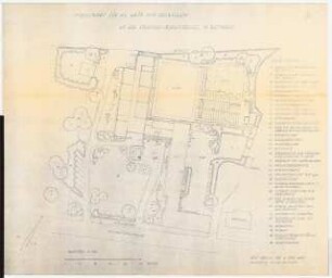 Gartenanlage Berufsschule, Ratingen: Vorentwurf für die Grün- und Freianlagen Grundriss 1:200