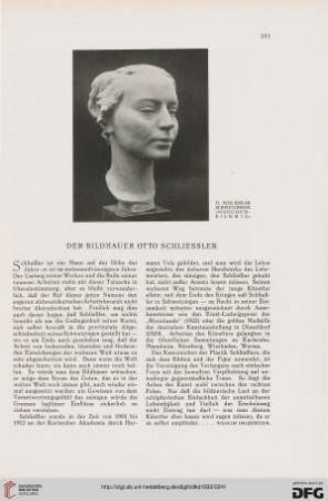 Der Bildhauer Otto Schliessler