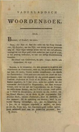Vaderlandsch Woordenboek : Met Kaarten, Plaaten en Pourtraitten, 5. BAA - BE