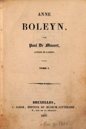 Anne Boleyn, 1