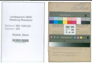 Entnazifizierung Maria Bussek , geb. 18.07.1901 (Lehrerin)