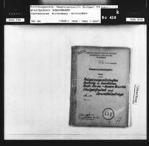 Lernmittel- und Unterrichtsgeldbeiträge für die Zöglinge der niederen Katholischen Konvikte und der Studierenden des Wilhelmsstifts