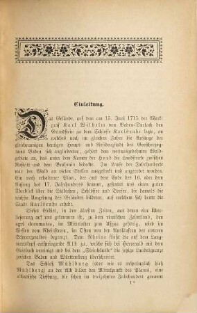 Karlsruhe : Geschichte der Stadt u. ihrer Verwaltung ; auf Veranlassung d. Stadtrats bearb., 1. 1715 - 1830
