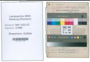 Entnazifizierung Gottlieb Strassmann , geb. 28.12.1893 (Arbeiter)