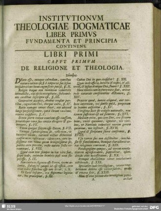 Liber Primus Fundamenta Et Principia Continens