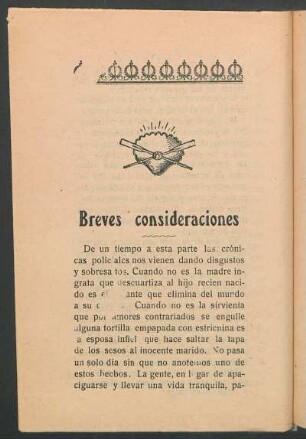 Breves consideraciones