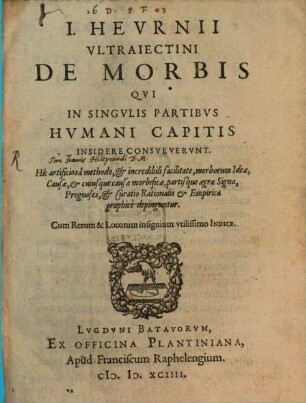 De morbis humani capitis