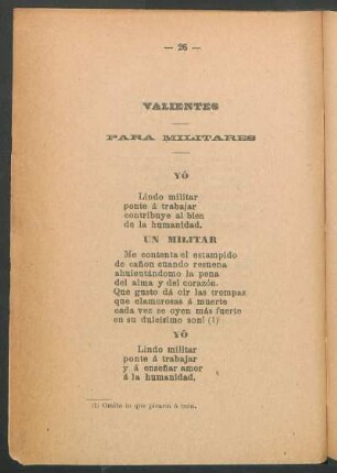 Valientes : Para militares
