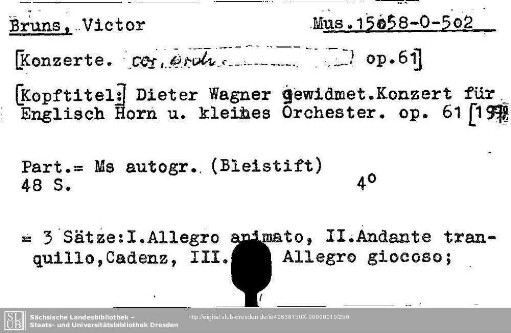 Bruns, Victor, Konzerte