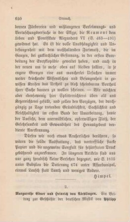 650-656 [Rezension] Strauch, Philipp, Margaretha Ebner und Heinrich von Nördlingen