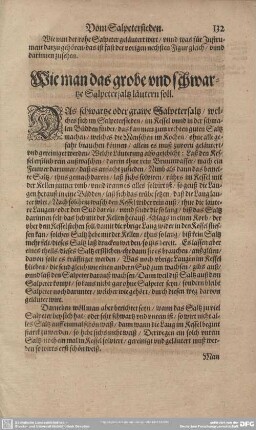 Wie man das grobe und schwartze Salpeter alß läutern soll.