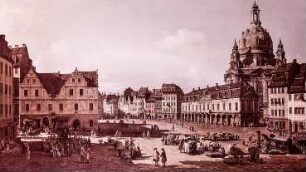 Der Neumarkt zu Dresden von der Moritzstraße aus