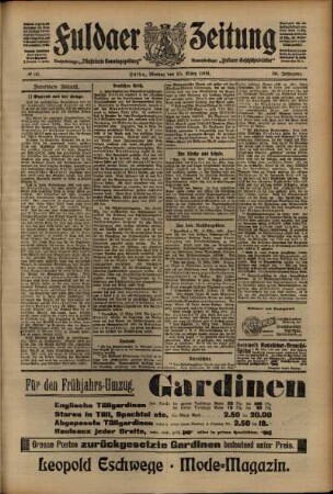 Zweite Ausgabe vom Montag, den 15. März 1909.