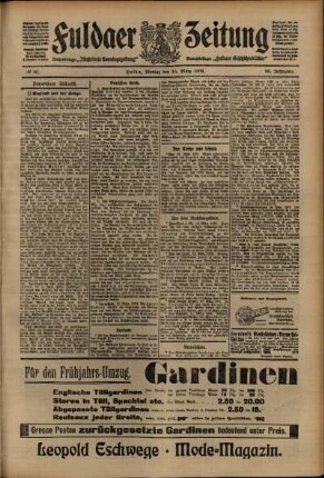 Zweite Ausgabe vom Montag, den 15. März 1909.