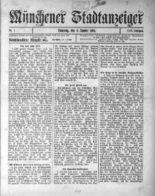 Münchener Stadtanzeiger. 1918 = Jg. 30