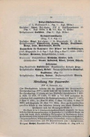 Abteilung für Feuerwehr