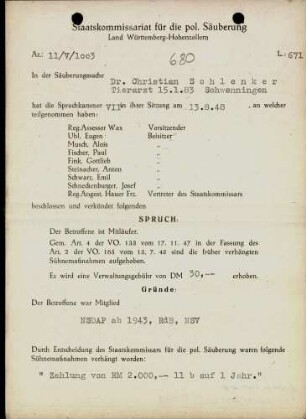 Schlenker, Christian, Dr.