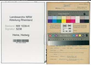 Entnazifizierung Hedwig Heine , geb. 28.08.1892 (Lehrerin)