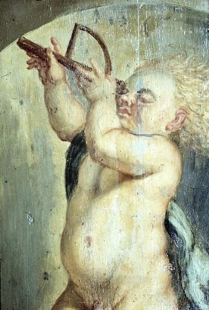 Wandfeld: Putto als Astronomia