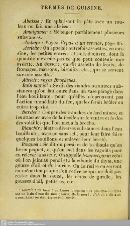 Termes de cuisine