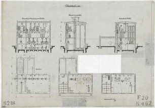 Technische Zeichnung : [Projekt zum Neubau einer Dampfmühle für den Auftraggeber Fr. Otto Borgwardt in Waren, Leistung 7,5 t Roggen]