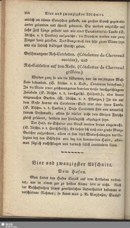 Vier und zwanzigster Abschnitt. Vom Hasen