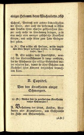 II. Capitel. Von den Krankheiten einiger Schwangern.
