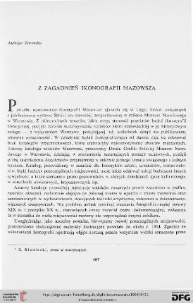 8: Z zagadnień ikonografii Mazowsza