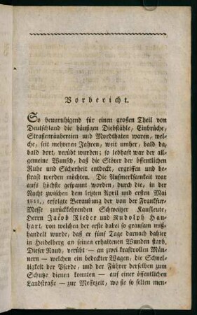 III-VIII, Vorbericht