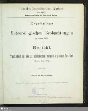 5.1887(1888): Jahrbuch des Königlich-Sächsischen Meteorologischen Instituts