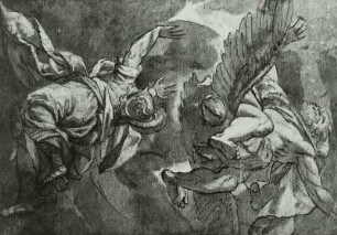 Entwurf für ein Deckengemälde mit Jupiter und Minerva