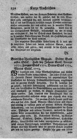 Brittisches theologisches Magazin. Bd.3.,St.1-4.