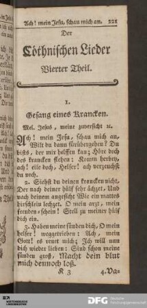 Der Cöthnischen Lieder Vierter Theil.