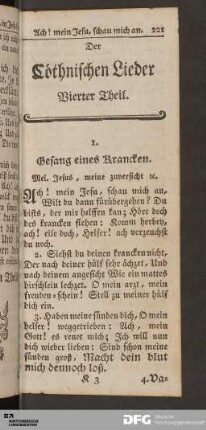 Der Cöthnischen Lieder Vierter Theil.
