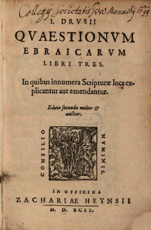 Quaestiones Ebraicae : libri tres