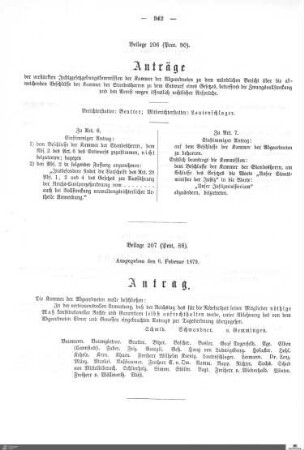 Beilagen zu Protokoll, 88. Sitzung