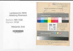 Entnazifizierung Emil Niewandt , geb. 06.11.1889 (Beamter)