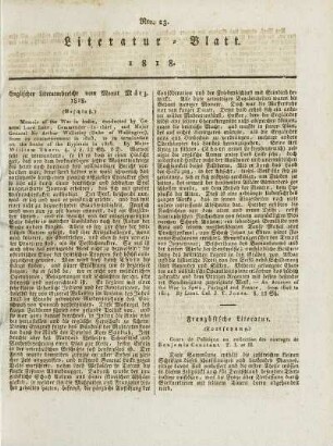 23, 1818: Heft