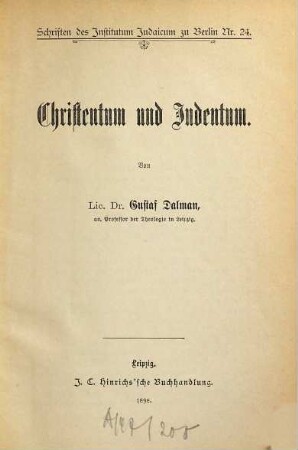 Christentum und Judentum