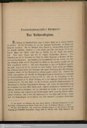 Dreiundzwanzigster Abschnitt. Das Rathscollegium