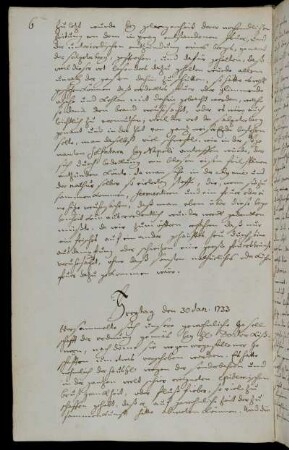 Freytag den 30 Jan. 1733