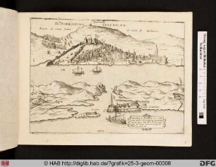 Landkarte von Sibenik/Sebenico/Sebenicho und Umgebung. "Die treueste Stadt Sebenicho"