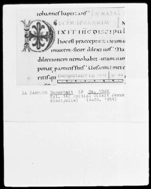 Evangelistar (Gero-Kodex) — Initiale D(ixit Jesus discipulis), Folio 162recto
