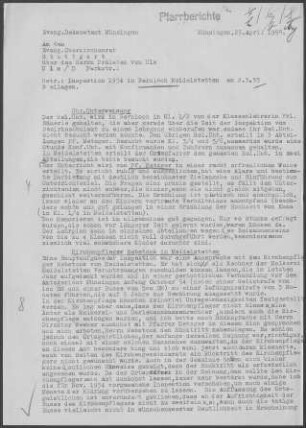 Bernloch-Meidelstetten: Inspektionsbericht 1955